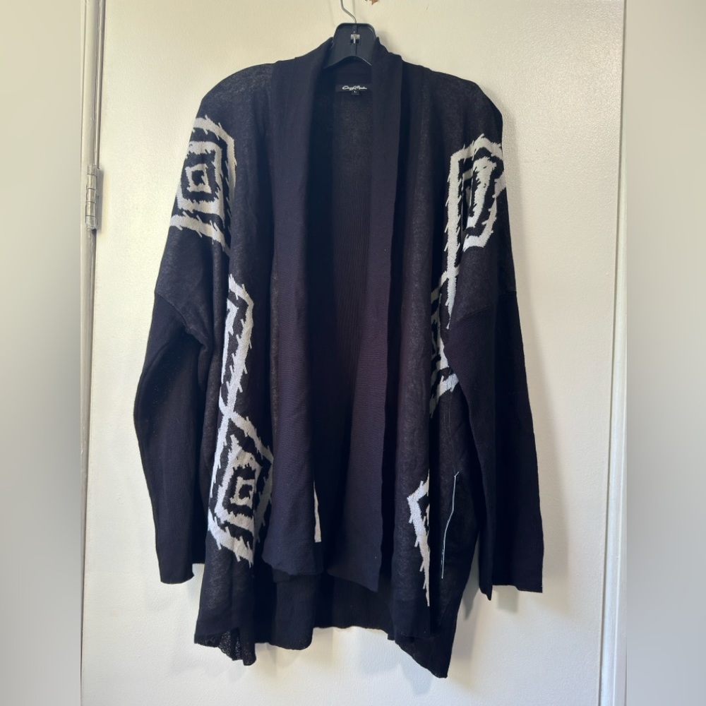 New Cheryl Nash Rayon Opens Front Cardigan Sweater Size L